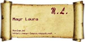 Mayr Laura névjegykártya